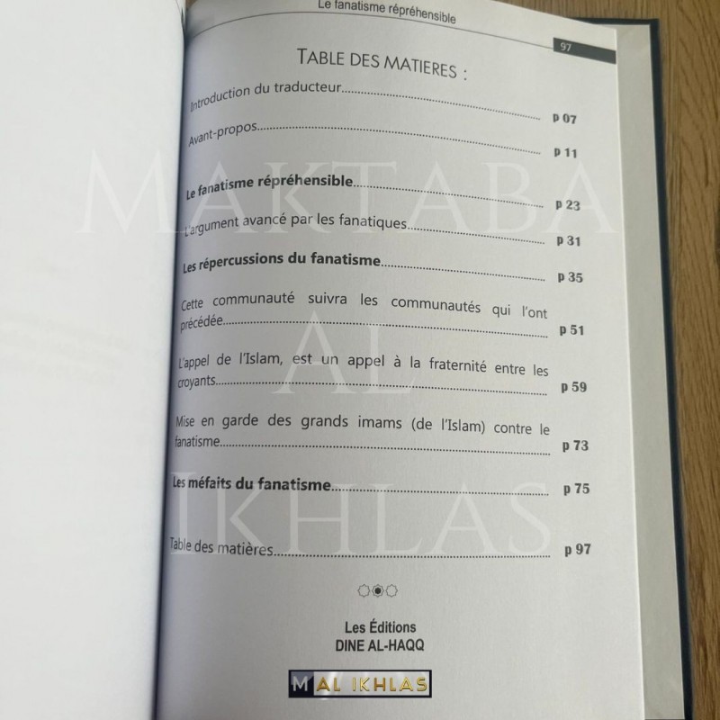 LE FANATISME RÉPRÉHENSIBLE