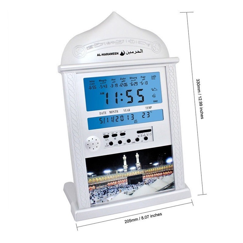 HORLOGE ADHAN AL HARAMAIN - ARGENT