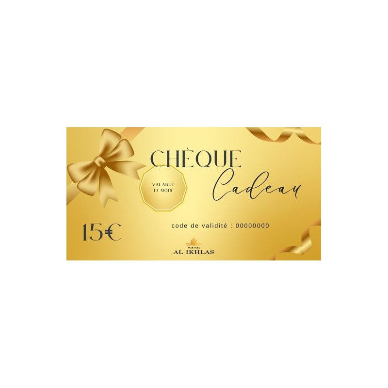 CHEQUE-CADEAU 15€
