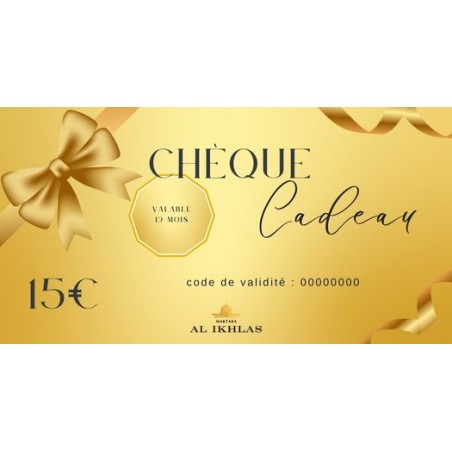 CHEQUE-CADEAU 15€
