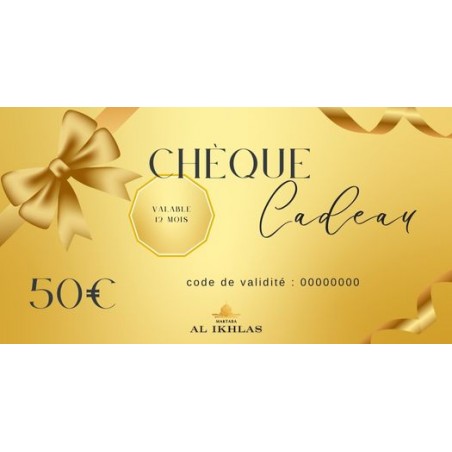 CHÉQUE-CADEAU 50€